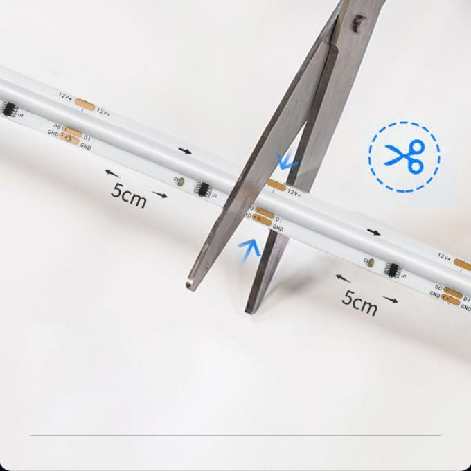 वाणिज्यिक जादू सीओबी एलईडी पट्टी सपना पूर्ण रंग डीसी 24V पता करने योग्य 2