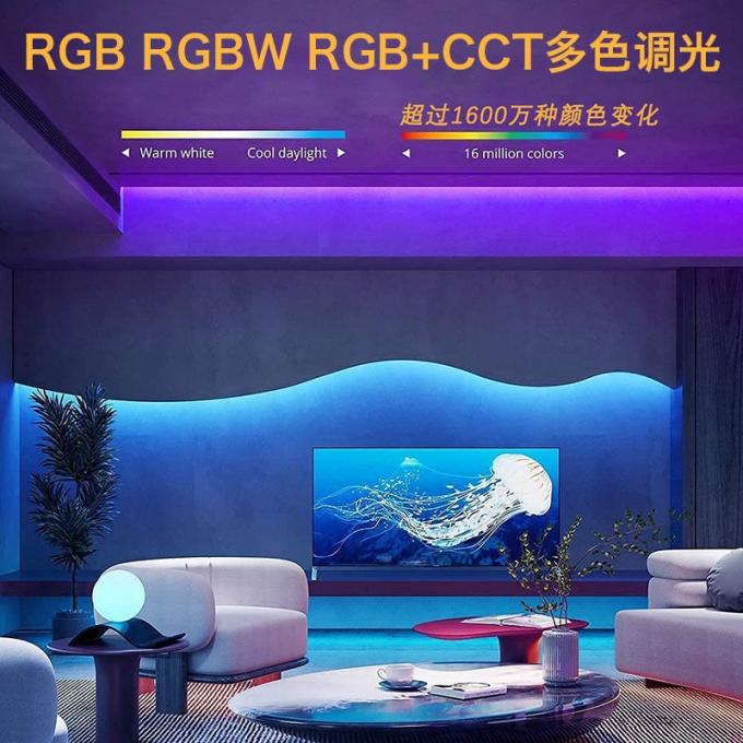 वाणिज्यिक जादू सीओबी एलईडी पट्टी सपना पूर्ण रंग डीसी 24V पता करने योग्य 5