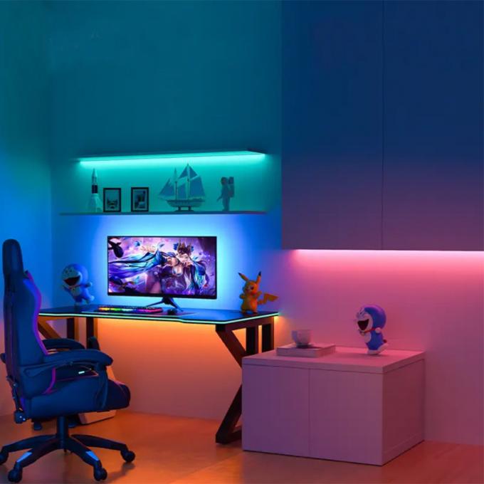 वाणिज्यिक जादू सीओबी एलईडी पट्टी सपना पूर्ण रंग डीसी 24V पता करने योग्य 8