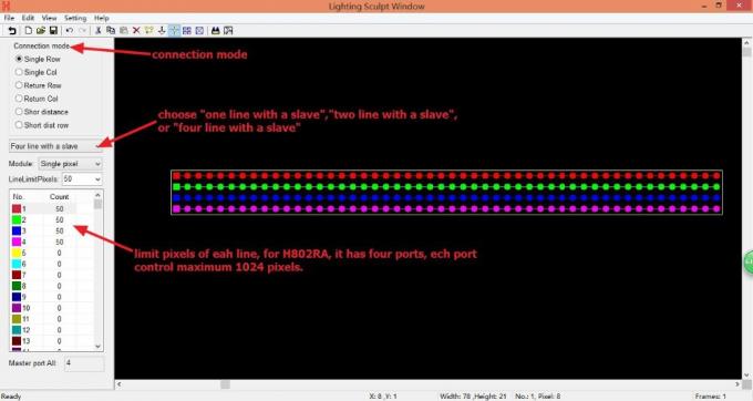 4096 पिक्सेल सल्वे डीएमएक्स एलईडी नियंत्रक H802RA 4 पोर्ट एल्यूमीनियम मिश्र धातु सामग्री 0