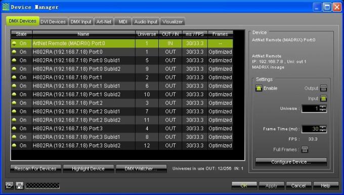 4096 पिक्सेल सल्वे डीएमएक्स एलईडी नियंत्रक H802RA 4 पोर्ट एल्यूमीनियम मिश्र धातु सामग्री 12