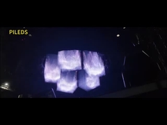 इष्टतम देखने के अनुभव के लिए 360° देखने का कोण 500*500MM एलईडी लाइट शीट मैट्रिक्स स्क्रीन